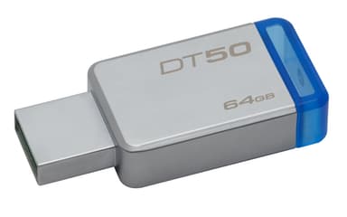 Kingston Technology DataTraveler 50 64GB USB flash drive USB Type-A 3.2 Gen 1 (3.1 Gen 1) Blue, Silver view 1