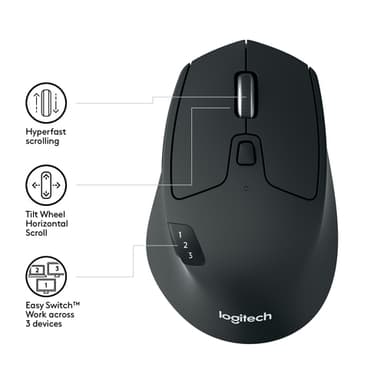 Logitech M720 Triathlon Mouse view 12