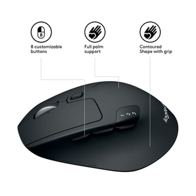 Logitech M720 Triathlon Mouse view 13