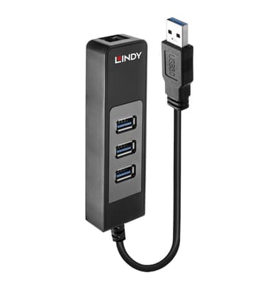 Lindy USB 3.0 Hub and Gigabit Ethernet Converter view 1