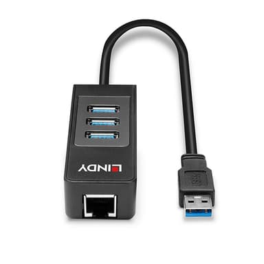 Lindy USB 3.0 Hub and Gigabit Ethernet Converter view 4