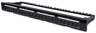 Intellinet Patch Panel, Blank, 1U, 24-Port, Black view 1