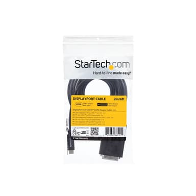 StarTech.com 6.6 ft. (2m) USB-C to DVI Cable - 1920 x 1200 - Black view 8