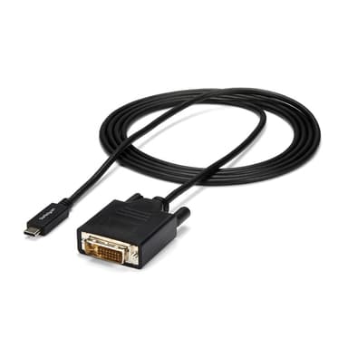 StarTech.com 6.6 ft. (2m) USB-C to DVI Cable - 1920 x 1200 - Black view 7