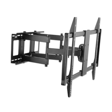 Manhattan Wall Mount for TV & Monitors (Full Motion), For screens 37" to 100", VESA compatibility: all between 200x200mm to 900x600mm - check the dimensions of the four mounting holes on back of screen to ensure it fits, Max 80kg, Black, Bracket, Lifetime Warranty view 2