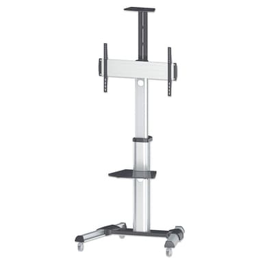 Manhattan Trolley Mount Stand for TV & Monitors, For screens 37" to 65", VESA compatibility: all between 200x200 to 600x400mm - check the dimensions of the four mounting holes on back of screen to ensure it fits, Max 50kg, Silver, LFD, Bracket, Lifetime Warranty view 1