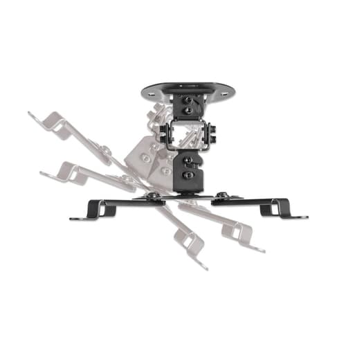 Manhattan Projector Mount, Ceiling, Universal, Tilt, Swivel & Rotate, Height: 15cm, Max 13.5kg, Black, Lifetime Warranty