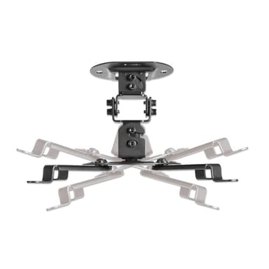 Manhattan Projector Mount, Ceiling, Universal, Tilt, Swivel & Rotate, Height: 15cm, Max 13.5kg, Black, Lifetime Warranty view 8