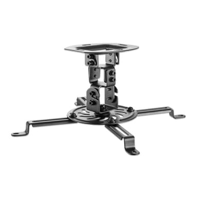 Manhattan Projector Mount, Ceiling, Universal, Tilt, Swivel & Rotate, Height: 15cm, Max 13.5kg, Black, Lifetime Warranty view 1