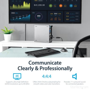 StarTech.com DisplayPort to HDMI Adapter - 4K 60Hz Active DP 1.4 to HDMI 2.0 Video Converter - DP to HDMI Monitor/TV/Display Cable Adapter Dongle - Latching DP Connector view 10