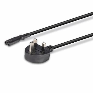 Lindy 1m UK 3 Pin Plug To IEC C7 Mains Power Cable, Black view 5
