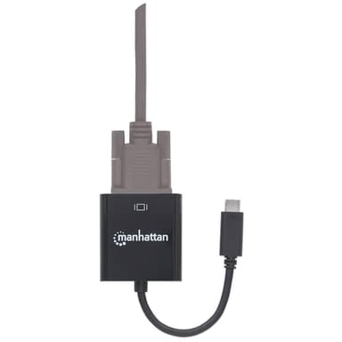 Manhattan USB-C to VGA Converter Cable, 1080p@60Hz, Black, 8cm, Male to Female, Lifetime Warranty, Equivalent to CDP2HD view 5
