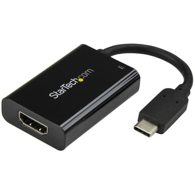 StarTech.com USB C to HDMI 2.0 Adapter with Power Delivery - 4K 60Hz USB Type-C to HDMI Display Video Converter - 60W PD Pass-Through Charging Port - Thunderbolt 3 Compatible - Black view 7