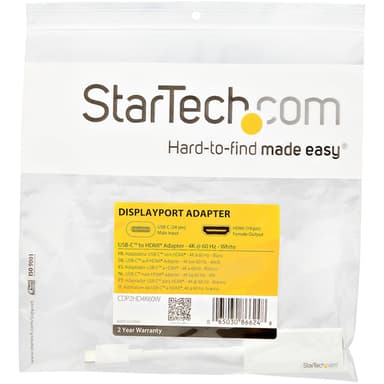 StarTech.com USB-C to HDMI Adapter - White - 4K 60Hz view 5