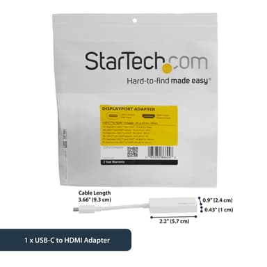 StarTech.com USB-C to HDMI Adapter - White - 4K 60Hz view 10