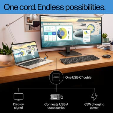HP P34hc G4 WQHD USB-C Curved Monitor view 10