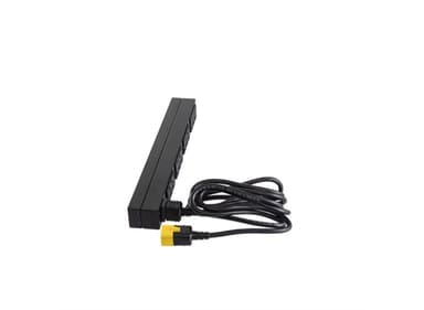 APC NetShelter Basic Rack PDU, 1U, 1PH, 3.7kW 230V 16A or 3.3kW 208V 16A, x12 C13 outlets, C20 cord view 2