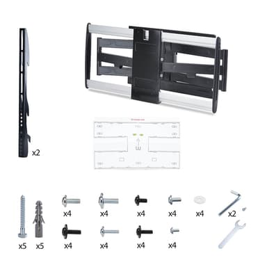 StarTech.com Ultra-Slim Articulating TV Wall Mount for up to 65-inch and 99lb/45kg Flat Screens, VESA 600x400, TAA-Compliant Low-Profile Bracket view 8