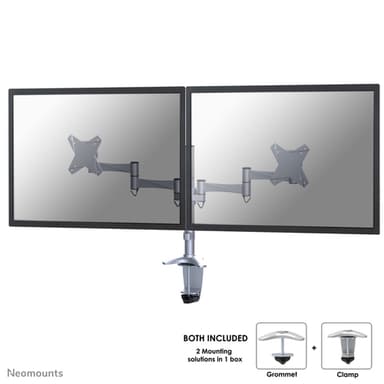 Neomounts FPMA-D1330DSILVER Monitor arm 10-27" view 1