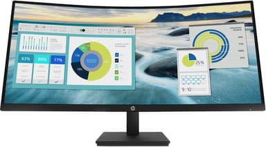 HP P34hc G4 WQHD USB-C Curved Monitor view 1