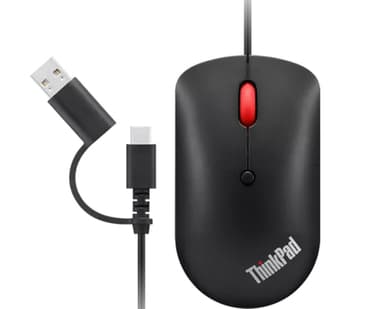 Lenovo 4Y51D20850 mouse Office Ambidextrous USB Type-C Optical 2400 DPI view 1
