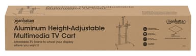 Manhattan Trolley Mount Stand for TV & Monitors, For screens: 37" to 100",VESA compatibility:all between 200x200 to 1000x600mm -check the dimensions of the four mounting holes on back of screen to ensure it fits,Max 80kg,Height adjustable 1200 to 1600mm,LFD,Bracket view 15