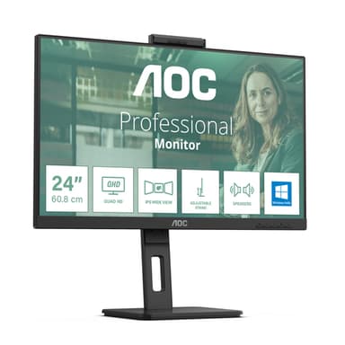 AOC 24P3CW computer monitor 60.5 cm (23.8") 1920 x 1080 pixels Full HD LED Black view 2