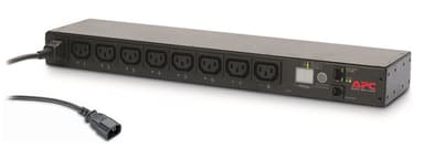 APC NetShelter Switched Rack PDU, 1U, 1PH, 2.3kW 230V 10A or 2.5kW 208V 12A, 8 C13 outlets, C14 cord view 1