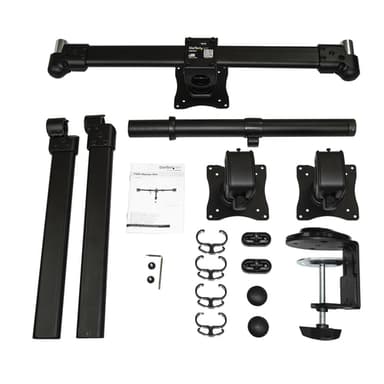 StarTech.com Desk Mount Triple Monitor Arm - Ergonomic VESA 3 Monitor Mount up to 27" (17.6lb/8kg) - Articulating & Height Adjustable Pole Mount - Tilt/Swivel/Rotate LCD/LED Screen - Desk Clamp/Grommet view 3