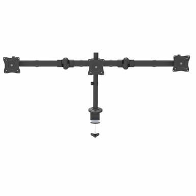 StarTech.com Desk Mount Triple Monitor Arm - Ergonomic VESA 3 Monitor Mount up to 27" (17.6lb/8kg) - Articulating & Height Adjustable Pole Mount - Tilt/Swivel/Rotate LCD/LED Screen - Desk Clamp/Grommet view 1
