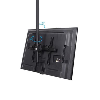 StarTech.com TV Ceiling Mount - Full-Motion Universal Hanging Single Screen Mount with Adjustable Telescopic Pole - Tilt / Swivel - VESA Bracket for 32”-75" Displays view 4