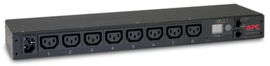 APC AP7820B power distribution unit (PDU) 8 AC outlet(s) 0U/1U Black view 2