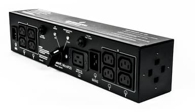 Vertiv 2U MicroPod External maintenance Bypass power distribution unit (PDU) 19 AC outlet(s) Black view 1