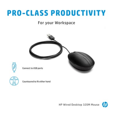 HP Wired Desktop 320M Mouse view 6