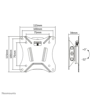 Neomounts NM-W60BLACK Monitor/TV mount wall 10-30" - tiltable view 11
