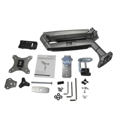 StarTech.com Desk Mount Monitor Arm - Heavy Duty Ergonomic VESA Monitor Arm - Single 32" (19.8lb/9kg) Display - Full Motion, Height Adjustable, Articulating - Aluminum - C-Clamp/Grommet - Silver view 11