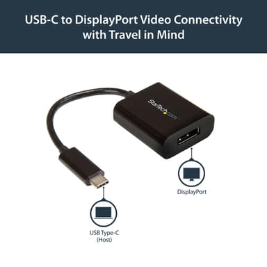 StarTech.com USB C to DisplayPort Adapter - 4K 60Hz/8K 30Hz - USB Type-C to DP 1.4 HBR2 Adapter Dongle - Compact USB-C (DP Alt Mode) Monitor Video Converter - Thunderbolt 3 Compatible view 5