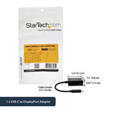StarTech.com USB C to DisplayPort Adapter - 4K 60Hz/8K 30Hz - USB Type-C to DP 1.4 HBR2 Adapter Dongle - Compact USB-C (DP Alt Mode) Monitor Video Converter - Thunderbolt 3 Compatible view 8