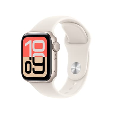 Apple Watch SE (3nd generation) SE 3 GPS 40mm Starlight Aluminium Case with Starlight Sport Band - S/M view 1