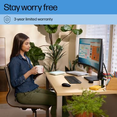 HP P34hc G4 WQHD USB-C Curved Monitor view 4
