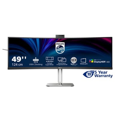 Philips 49B2U6900CH/00 computer monitor 124 cm (48.8") 5120 x 1440 pixels Dual QHD LCD Black view 3