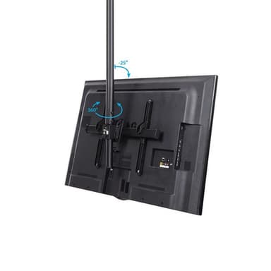 StarTech.com TV Ceiling Mount - Full-Motion Universal Hanging Single Screen Mount with Adjustable Telescopic Short Pole - Tilt / Swivel - VESA Bracket for 32”-75" Displays view 6