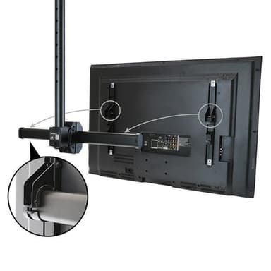 StarTech.com TV Ceiling Mount - Full-Motion Universal Hanging Single Screen Mount with Adjustable Telescopic Short Pole - Tilt / Swivel - VESA Bracket for 32”-75" Displays view 5