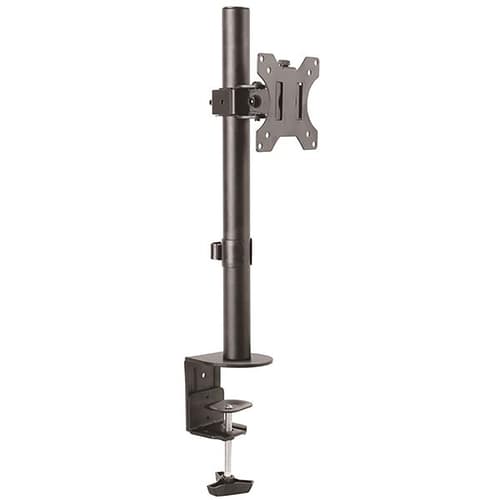 StarTech.com Single Monitor Desk Mount - Single Screen Heavy Duty Pole Mount for up to 34" (17.6lb/8kg) VESA Compatible Displays - Ergonomic Height Adjustable Monitor Arm Mount - Desk Clamp/Grommet