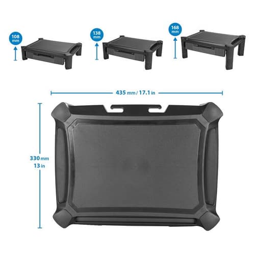 StarTech.com Monitor Riser - Drawer - Height Adjustable - For up to 32" (22lb/10kg) Displays