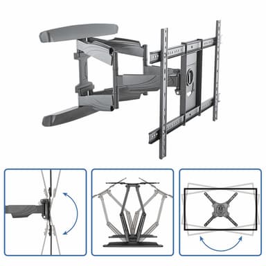StarTech.com TV Wall Mount supports up to 70 inch VESA Displays - Low Profile Full Motion Universal TV Flat Screen Wall Mount - Heavy Duty Adjustable Tilt/Swivel Articulating Arm Bracket view 3