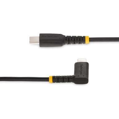 StarTech.com 3ft (1m) Durable USB-C to Lightning Cable - Right-Angled Heavy Duty Aramid Fiber USB Type-C to Lightning Charging/Sync Cord - Apple MFi Certified - Rugged iPhone Lightning Cable view 3