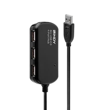 Lindy 8m USB 2.0 Active Extension Pro Hub view 1
