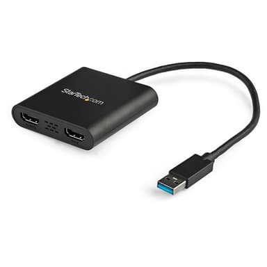 StarTech.com USB 3.0 to Dual HDMI Adapter, USB to 2x HDMI Monitor Converter for Windows (no support for macOS/ChromeOS/Linux) - TAA view 1