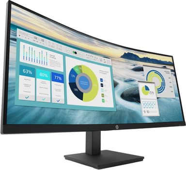 HP P34hc G4 WQHD USB-C Curved Monitor view 2